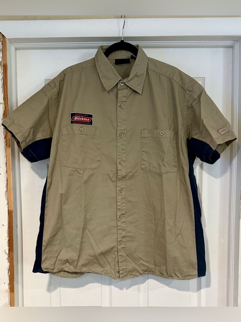 Dickies Mechanic Khaki & Navy Button Down